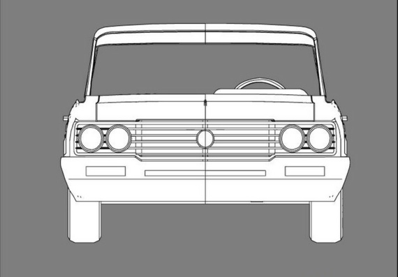 Buick LeSabre (1964) (Buick LeSabre (1964)) there are drawings of the car